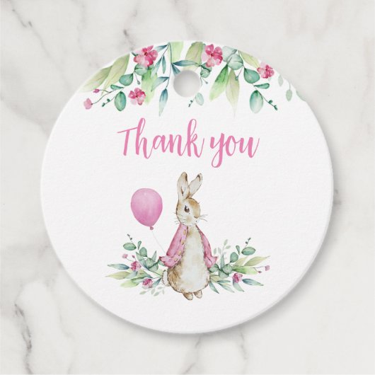 Peter Rabbit Baby shower Bedankjes Labels (Voorkant)