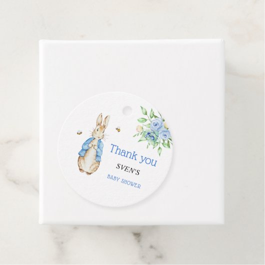 Peter Rabbit Baby shower Bedankjes Labels (In situ)