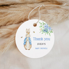 Peter Rabbit Baby shower Bedankjes Labels