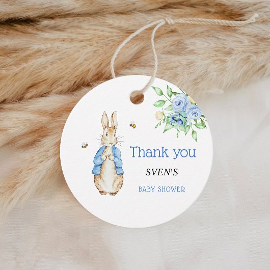 Peter Rabbit Baby shower Bedankjes Labels