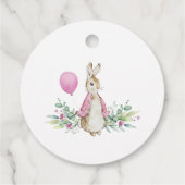 Peter Rabbit Baby shower Bedankjes Labels (Achterkant)