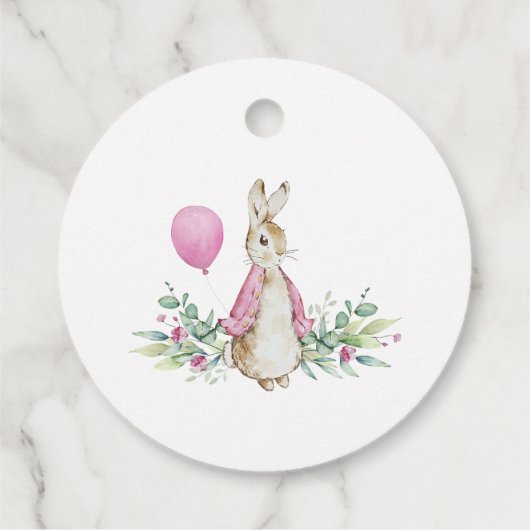 Peter Rabbit Baby shower Bedankjes Labels (Achterkant)