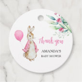 Peter Rabbit Baby shower Bedankjes Labels (Voorkant)