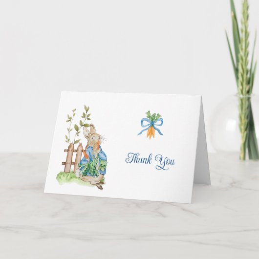 Peter Rabbit Baby shower Bedankkaart (Voorkant)