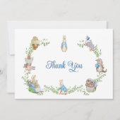 Peter Rabbit Baby shower Bedankkaart (Voorkant)