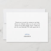 Peter Rabbit Baby shower Bedankkaart (Achterkant)