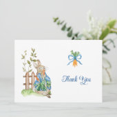 Peter Rabbit Baby Shower Bedankkaart (Staand voorkant)
