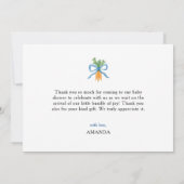 Peter Rabbit Baby Shower Bedankkaart (Achterkant)