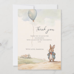 Peter Rabbit Baby shower Bedankkaart