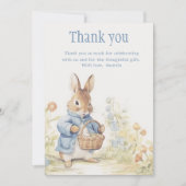 Peter Rabbit Baby shower Bedankkaart (Voorkant)