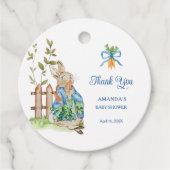 Peter Rabbit Baby shower Bedankt Bedankjes Labels (Voorkant)