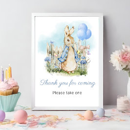 Peter Rabbit Baby shower Bedankt Favorieten Teken Poster