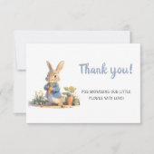 Peter Rabbit Baby shower Bedankt Kaart (Voorkant)