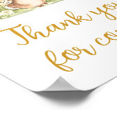 Peter Rabbit Baby shower Bedankt voor je komst Poster (Hoek)
