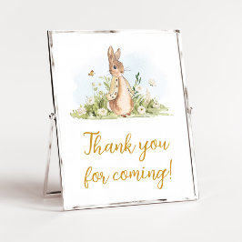 Peter Rabbit Baby shower Bedankt voor je komst Poster