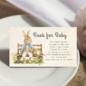 Peter Rabbit Baby shower Boek voor Baby Informatiekaartje
