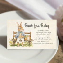  Peter Rabbit Baby shower Boek voor Baby Informatiekaartje