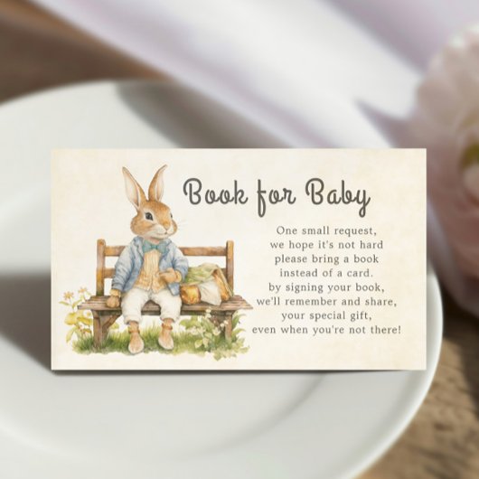  Peter Rabbit Baby shower Boek voor Baby Informatiekaartje