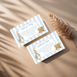 Peter rabbit baby shower boekaanvraag informatiekaartje