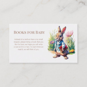 Peter Rabbit Baby shower Books for Baby Informatiekaartje