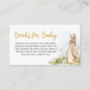 Peter Rabbit Baby shower Books for Baby Informatiekaartje
