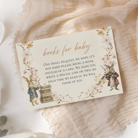 Peter Rabbit Baby Shower Books for Baby Informatiekaartje