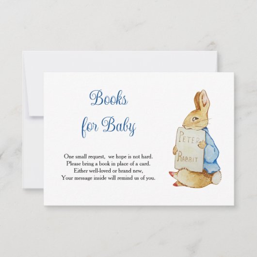 Peter Rabbit Baby Shower Books For Baby RSVP Kaartje (Voorkant)