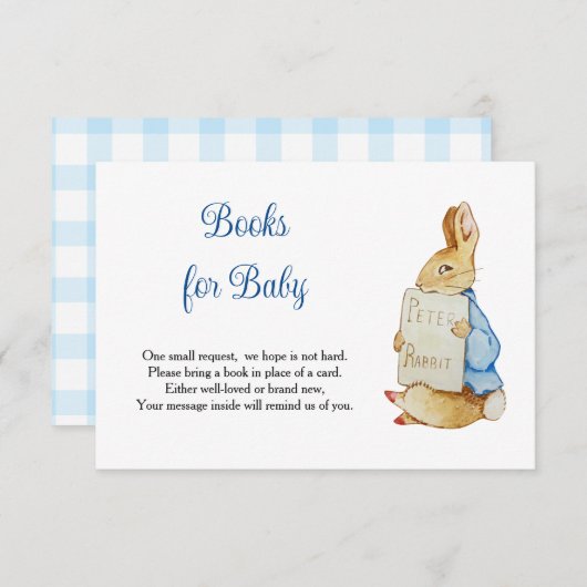 Peter Rabbit Baby Shower Books For Baby RSVP Kaartje (Voorkant / Achterkant)