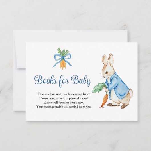 Peter Rabbit Baby Shower Books For Baby RSVP Kaartje (Voorkant)