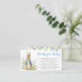 Peter Rabbit Baby shower Books for Baby Visitekaartje (Staand voorkant)