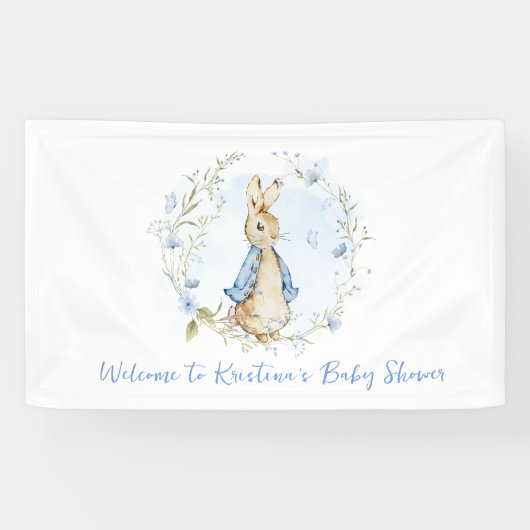 Peter Rabbit Baby shower Boy Banner (Horizontaal)