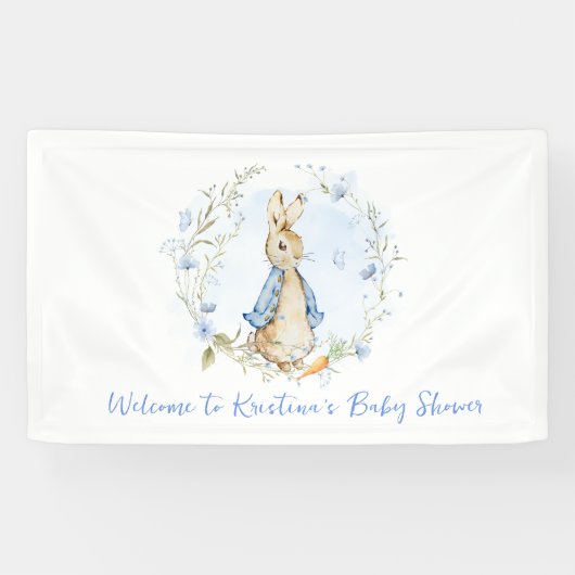 Peter Rabbit Baby shower Boy Banner (Horizontaal)