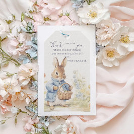 Peter Rabbit Baby shower Cadeaulabel