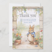 Peter Rabbit Baby shower Dank je wel Bedankkaart (Voorkant)