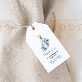 Peter Rabbit Baby shower Dank je wel Cadeaulabel