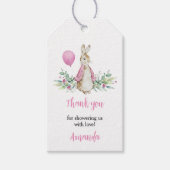 Peter Rabbit Baby shower Dank je wel Cadeaulabel (Voorkant)