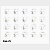 Peter Rabbit Baby shower Dank je wel Ronde Sticker (Vel)