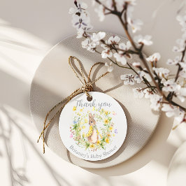 Peter Rabbit Baby shower Dank u voor de tag Bedankjes Labels