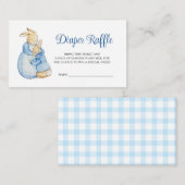 Peter Rabbit Baby Shower Diaper Raffle Informatiekaartje (Voorkant / Achterkant)