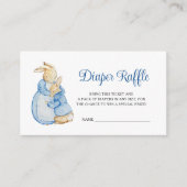 Peter Rabbit Baby Shower Diaper Raffle Informatiekaartje (Voorkant)