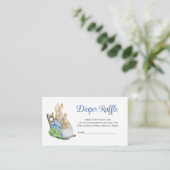 Peter Rabbit Baby Shower Diaper Raffle Informatiekaartje (Staand voorkant)