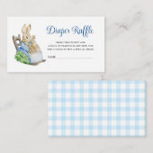 Peter Rabbit Baby Shower Diaper Raffle Informatiekaartje (Voorkant / Achterkant)