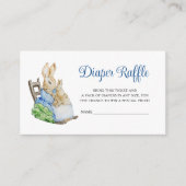 Peter Rabbit Baby Shower Diaper Raffle Informatiekaartje (Voorkant)