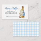 Peter Rabbit Baby Shower Diaper Raffle Informatiekaartje (Voorkant / Achterkant)
