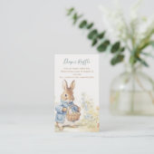 Peter Rabbit Baby shower Diaper Raffle Informatiekaartje (Staand voorkant)