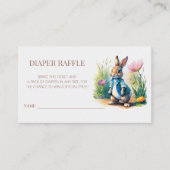 Peter Rabbit Baby shower Diaper Raffle Informatiekaartje (Voorkant)