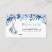 Peter Rabbit Baby shower Diaper Raffle Insert Kaar Informatiekaartje (Voorkant)