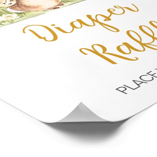 Peter Rabbit Baby shower Diaper Raffle Poster (Hoek)