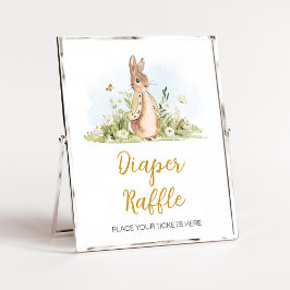 Peter Rabbit Baby shower Diaper Raffle Poster