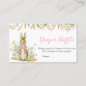 Peter Rabbit Baby shower Diaper Raffle Visitekaartje (Voorkant)